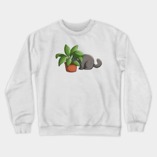 Cat And Plant Crewneck Sweatshirt